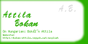 attila bokan business card